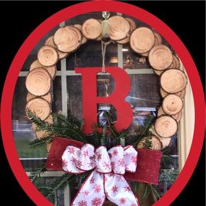 NWT! MADE TO ORDER PINE WREATH WITH ANY INITIAL